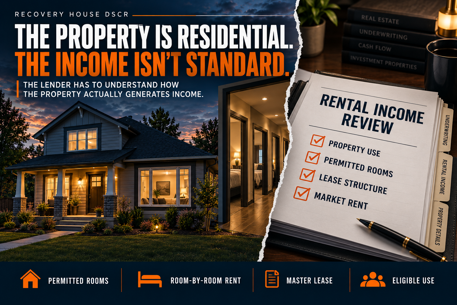 Residential recovery house evaluated for DSCR financing